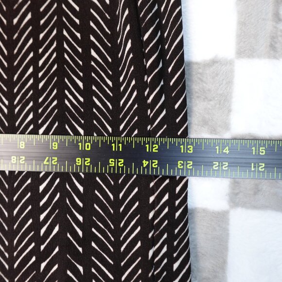 Chico's fluid travelers pants 2 striped zig zag print choc chip white 18 - Picture 11 of 14